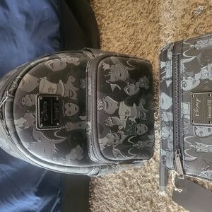 Disney Villains Backpack and Wallet Set - Black and Gray